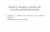 Tema 3. Análisis y diseño de circuitos combinacionalespersonales.unican.es/manzanom/EdigitalI/Apuntes/Tema_III_a.pdf · Circuitos electrónicos digitales • Un circuito electrónico