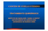 Cancer de cuello uterino - Cirugiaigmdp.com.ar/old/download/educmedica/diapositivas/Cancer de cuello... · al llegar a la arteria uterina ligarla por encima del ureter y a la salida
