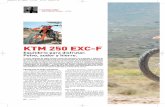 KTM 250 EXC-F - mutuamotera.org · KTM, líder en el sector de la moto de campo nos deja, para este 2009, una 250 EXC-F renovada con interesantes cam-bios y a buen seguro cumplirá