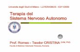 Terapia del Sistema Nervoso Autonomo MILANO - italiana.pdf · Terapia del Sistema Nervoso Autonomo Prof. Romeo ---- Teodor CRISTINA DVM, PhD. Facolta di Medicina Veterinaria Timisoara,