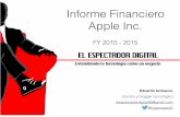 Perfil Financiero Apple Inc. - Tecnología y negocios, dos ...elespectadordigital.com/.../03/Modelo-de-negocio-de-Apple-2015.pdf · Apple es la compañía tecnológica más eﬁciente