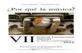 Conciertos - Conferencias de mano...Conciertos - Conferencias 8,9,13,14,15 & 16 de diciembre 2012 Salamanca, España VII Festival Internacional SMASH de Música Contemporánea ¿Por