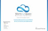 Construir Microservicios con el Patrón de los 12 … Add Value to your Business / contacto@morrisopazo.com Chicago - Antofagasta - Temuco - Santiago Estos factores sirven como una