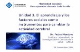 Unidad 3. El aprendizaje y los factores sociales como ... · Plasticidad cerebral: Para aprender durante toda la vida Unidad 3. El aprendizaje y los factores sociales como instrumentos