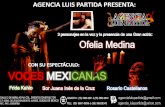 es lo que Ofelia Medina monta en su espectáculo, su puesta enagencialuispartida.com.mx/wp-content/uploads/2017/12/VOCES-MEXICANAS... · Magia…es lo que Ofelia Medina monta en su