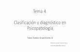 Tema 4. Clasificación y diagnóstico en Psicopatologíahorarioscentros.uned.es/archivos_publicos/qdocente_planes/1013678/tema... · Cuestiones básicas sobre clasificaciones naturales