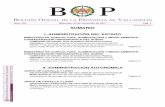 DE LA DE - bop.sede.diputaciondevalladolid.es · licitación para contratar la realización de una encuesta sobre la Agenda Local 21 de Valladolid. ... Anuncio de formalización del