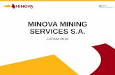 MINOVA MINING SERVICES S.A. - achd.cl · fibra de vidrio, cemento de alta resistencia Tekcrete Fast. •En Minova trabajamos mano a mano con nuestros clientes, de forma cercana que