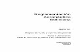 Reglamentación Aeronáutica Boliviana - dgac.gob.bo · RAB 91 Registro de enmiendas RAB 91 Reglas de vuelo y operación general Parte I – Aeronaves Parte II – Aviones grandes