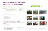 PROGRAMA DÍA TÉCNICO nouvelle-aquitaine IAD... · 2019-06-24 · - Cultivo de espárragos en invernaderos con paneles fotovoltaicos - Riego goteo por goteo RIVULIS y pivote OTECH