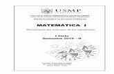 MATEMÁTICA I - usmp.edu.pe · MATEMÁTICA I SEMESTRE ACADÉMICO 2018-II INTRODUCCION La matemática es una ciencia formativa, fomenta el razonamiento en todo ámbito donde se pueda