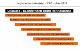 Legislación Industrial – FAD – Año 2013 UNIDAD 2 – EL ... filecontratos modernos . sentido lato sentido tÉcnico jurÍdico sometimiento – sujeciÓn – restricciÓn de la