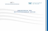MEMORIA DE ACTIVIDADES 2016 - uah.es · MEMORIA 2016 Instituto Universitario de Análisis Económico y Social (IAES) 8 previsiones macroeconómicas a corto y medio plazo (conseguido