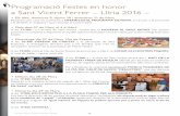 Programació Festes en honor a Sant Vicent Ferrer – Llíria ... · Fest err 016 40 Programació Festes en honor a Sant Vicent Ferrer – Llíria 2016 – • Els dies, dimecres