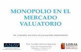 MONOPOLIO EN EL MERCADO VALUATORIO - anav.com.co · monopolio en el mercado valuatorio corporaciÓn colombiana autorreguladora de avaluadores 1er. congreso nacional de avaluadores