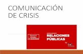 COMUNICACIÓN DE CRISIS - redrrpp.com.ar · Planificación y Coordinación de la REACCIÓN ante la situación de crisis que ha ... Mecanismos de Información Comité de Crisis Información
