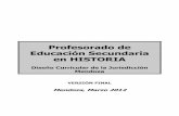 Profesorado de Educación Secundaria en HISTORIA · inclusión social, a través de la Formación Inicial de “Profesores de Educación secundaria en Historia”, dentro del marco