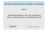Bloc I PRINCIPIS BÀSICS DE LES CIÈNCIES DEL LLENGUATGE I ...diposit.ub.edu/dspace/bitstream/2445/58444/1/Iniciació a la Didàctica... · Iniciació a la Didàctica de la Llengua