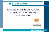 ESTUDIO DE OPINIÓN PÚBLICA SOBRE LOS PROGRAMAS …ftransformaespana.es/wp-content/uploads/2016/05/INFORME-DECALOGO.pdf · Madrid, mayo de 2015 ESTUDIO DE OPINIÓN PÚBLICA SOBRE