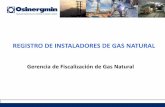 Registro de Instaladores - osinerg.gob.pe · COMPOSICIÓN DEL GAS NATURAL La composición del gas natural incluye diversos hidrocarburos gaseosos, predominando el metano, por sobre