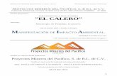 EL CALERO - sinat.semarnat.gob.mxsinat.semarnat.gob.mx/.../documentos/gro/estudios/2012/12GE2012M0016.pdf · El Transporte del mineral baja de la mina El Calero por un camino de terracería