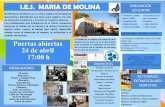 I.E.S. MARIA DE MOLINA IÓNCAVINON - educa.madrid.org · promover el interés por la ciencia y la cultura, fomentar el espíritu crítico, valorar el trabajo bien hecho, desarrollar