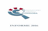 Informe Anual 2016 - turismodecordoba.org · El presente informe aporta datos que nos informan claramente sobre la realidad turística en la que se encuentra Córdoba, pero a la vez