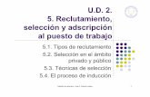 U.D. 2. 5. Reclutamiento, selección y adscripción al ...ocw.uc3m.es/cursos-archivados/gestion-de-recursos-en-bibliotecas-y... · modelo donde recoger información señalar aspectos