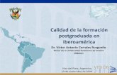 Calidad de la formación postgraduada en Iberoamérica antonio... · Para centrar la propuesta del mejoramiento del modelo evaluativo que implica también un giro en la concepción