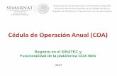Cédula de Operación Anual (COA) - aniq.org.mx 4/COA WEB/03... · Qué es la Cédula de Operación Anual (COA) Federal Instrumento de recopilación de información multimedios, por
