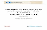 Vocabulario General de la Biblioteca Nacional de Maestrosvocabularios.educacion.gov.ar/archivos/vocabulario-general-de-la... · PROVERBIOS PUNTUACIÓN QUECHUA Quichua USE QUECHUA