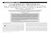 GALERIAS MINERAS - bdigital.unal.edu.cobdigital.unal.edu.co/23694/1/20718-70066-1-PB.pdf · INGENIERIA CIVIL GALERIAS MINERAS Lamodelización analíticacomo una ayudaGeomecánica