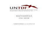 MATEMÁTICA CIU 2018 - untdf.edu.ar · 3 53ªº3 2 ¬¼ f) 3 3 23 2 2. Si a dos números naturales se los identifica con las letras ... de los siguientes conjuntos: el de los números