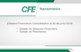 Estados Financieros Consolidados al 30 de junio 2018 ...transmision.cfe.mx/Documents/ESTADOS FINANCIEROS CFE TRANSMISION.pdf · Estado de Situación Financiera Consolidado en revisión