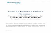 Guía de Práctica Clínica Resumen - marketing.oncosalud.pe especializada Auna/GPC... · (Recomendación, GPC -Colombia) Fuerte a favor 3. En pacientes con carcinoma ductal in situ