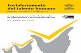 del talento humano Fortalecimiento - procuraduria.gov.co · «Fortalecimiento del talento humano» Guía para la presentación de la prueba de conocimientos y la prueba psicotécnica