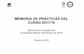 MEMORIA DE PRÁCTICAS DEL CURSO 2017/18 - …observatorio.umh.es/files/2018/11/Memoria-prácticas-Observatorio-Ocu... · MEMORIA DE PRÁCTICAS DEL . CURSO 2017/18 . Observatorio Ocupacional