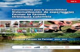 Conocimiento para la Sostenibilidad Sistematización de ... · para la paz en la región. Farmer-To-Farmer Orinoquia Colombia trabajó durante el año 2015 con 8 organizaciones de