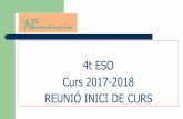 4t ESO Curs 2017-2018 REUNIÓ INICI DE CURS · 4t ESO (anuals). Elecció a final del curs de 3r ESO prenent una decissió en Elecció a final del curs de 3r ESO prenent una decissió