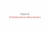 Clase 8: Distribuciones Muestrales - mat.uda.cl · Clase 8: Distribuciones Muestrales • La inferencia estadística trata básicamente con generalizaciones y predicciones. Por ejemplo,
