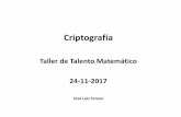 Presentación de PowerPoint - ttm.unizar.esttm.unizar.es/2017-18/TTM_Criptografia.pdf · Clave 20 0 11 11 4 18 20 0 11 11 4 18 20 0 11 11 4 18 20 0 Suma 20 20 11 13 4 36 24 12 26