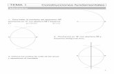 TEMA I Construcciones fundamentales Mediatriz · Cómo dividir un segmento en un número determinado de partes iguales. 1- Dibujamos una reca con un ángulo y una longitud cualquiera