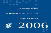 Grupo GUREAK 2006€¦ · 1. Aurkezpena 1.2. Gure egitekoa 1.3. Bazkideak 1.4. Administrazio Kontseilua 1.5. Estruktura 1.6. Gureak Taldea Gipuzkoan 2. Gure egiteko soziala 2.1.