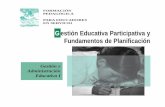 Gestión Educativa Participativa y Fundamentos de Planificación³n 1_8783.pdf · Promueve la investigación y consulta bibliográfica para la lectura analítica, crítica y reflexiva