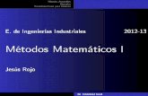 Métodos Matemáticos I - Matemática Aplicadawmatem.eis.uva.es/~jesroj/matem1/Curso/Cap08b_Esquema.pdf · Métodos A-estables Ejemplos Estabilidad lineal para sistemas Para esta