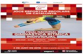 FINAL NACIONAL GIMNÀSTICA RÍTMICA INDIVIDUAL El Prat de ... · FINAL NACIONAL GIMNÀSTICA RÍTMICA INDIVIDUAL El Prat de Llobregat, 4 de juny de 2016 4 2. Horaris i funcionament