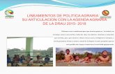 LINEAMIENTOS DE POLITICA AGRARIA Y SU ARTICULACION CON … · TDR para el proyecto “Mejoramiento de capacidades técnico productivas de caña de azúcar en la región Ucayali”