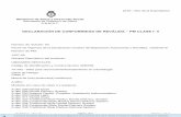 DECLARACIÓN DE CONFORMIDAD DE REVÁLIDA – PM CLASE I- II · Ministerio de Salud y Desarrollo Social Secretaría de Gobierno de Salud A.N.M.A.T. 2019 - Año de la Exportación DECLARACIÓN