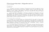 Pensamiento Algebraico - ensy.orgensy.org/licenciaturas/matematicas/planEstudios/3ProgPensAlge.pdf · 2. Expresiones algebraicas y sus operaciones. 3. Diagramas, tablas y gráficas.