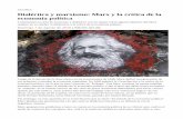 TEORÍA Dialéctica y marxismo: Marx y la crítica de la ... · Marx plantea una aproximación a lo que sería la dialéctica marxista y su diferencia con la hegeliana. Veamos. Marx